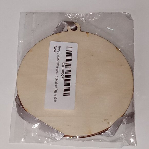 🎯 10 for $12 / NEW Merry Christmas Ornament, Wood Holiday Ornament - Picture 2 of 6